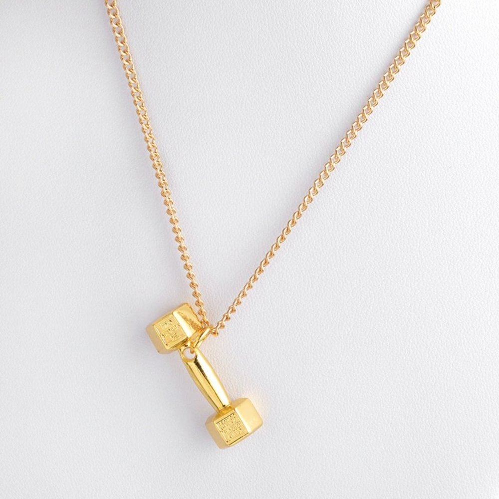 Girl Power Crossfit Dumbbell Necklace - Picture 2 of 3